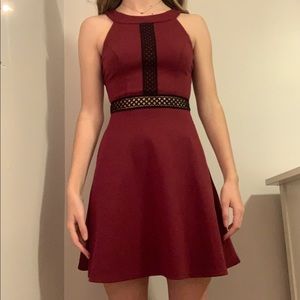 Juniors maroon dress